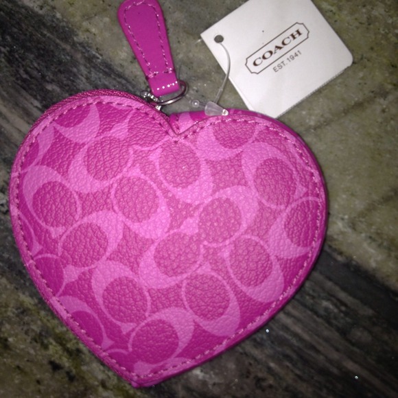 Coach heart shaped coin purse!