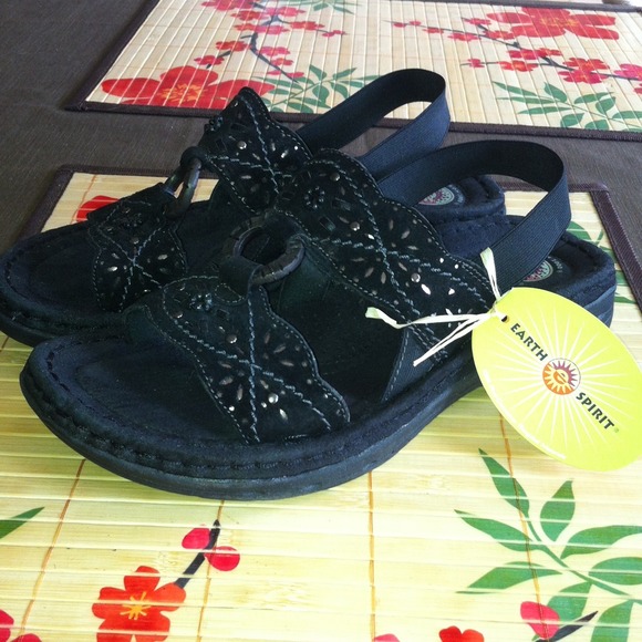 Leather sling back sandals