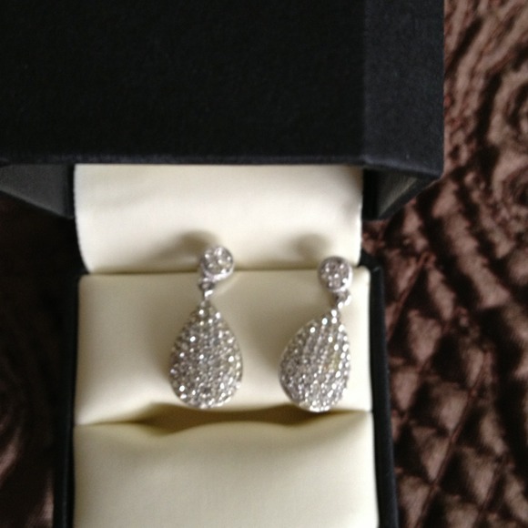 Diamond cubic zirconia Nadri earrings