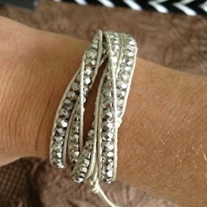Diamond stud fashion wrap bracelet!