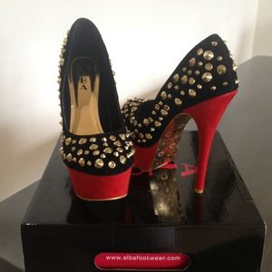 Alba "Christian" studded heels