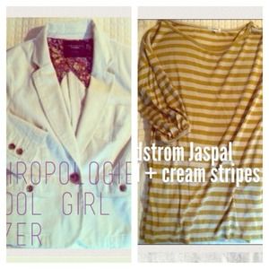 Bundle! Anthro blazer and Nordstrom striped shirt