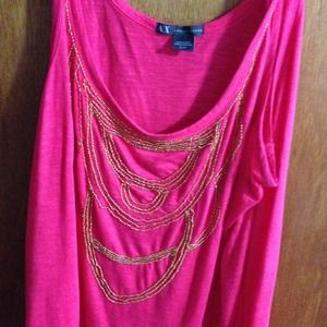 Beaded red/ orange Armani Tank in XL