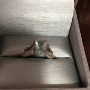 Aqua marine and diamond ring size 7.5