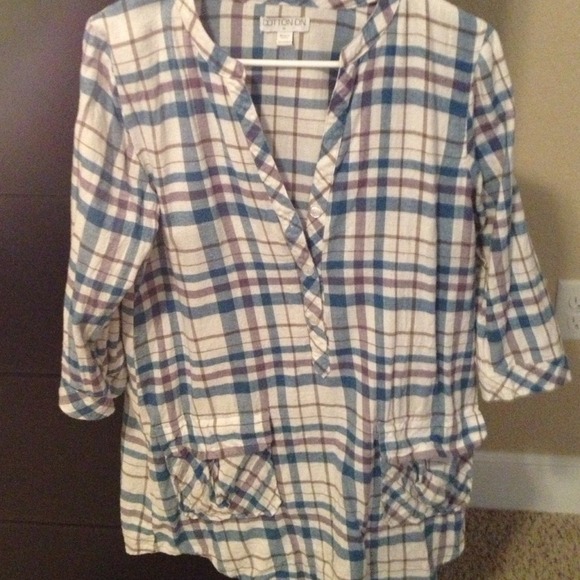 Long plaid shirt