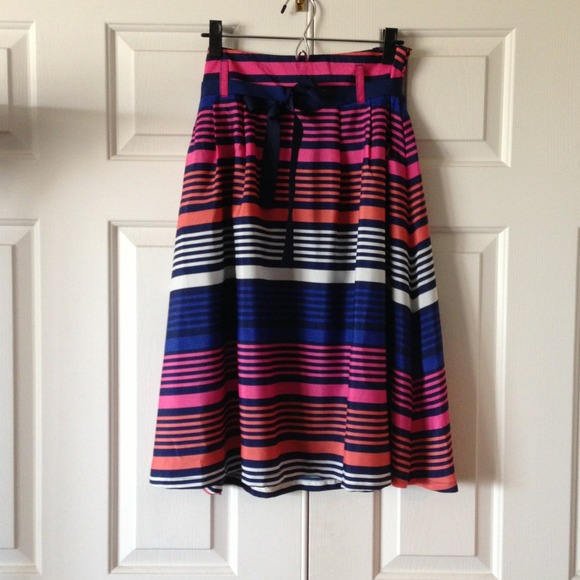 ❤TRADED!!❤Striped Knee Length Skirt
