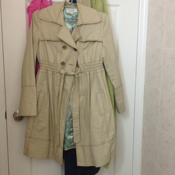 Beige Maternity Trench Coat