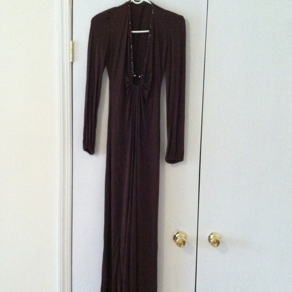 Brown bcbg jersey dress