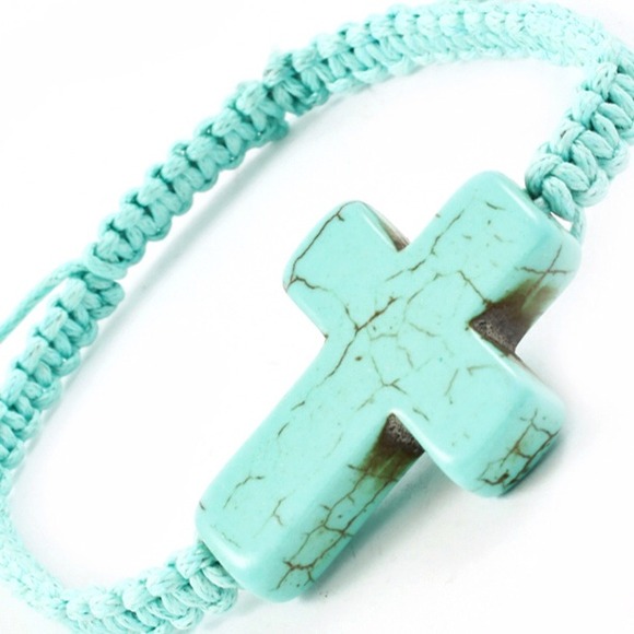 Adjustable stone cross bracelet 16.00