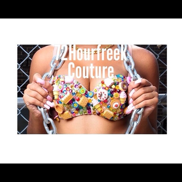 Signature Sweet Tooth Bdazzled Bra by 72hourfreek
