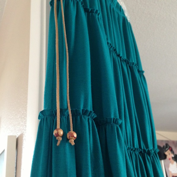 🚫SOLD🚫Long Turquoise/Teal Skirt💚💙 - Picture 2 of 3