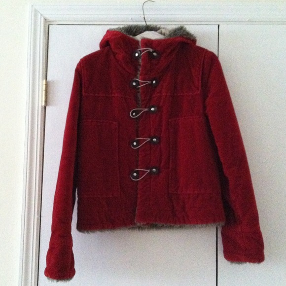 Vintage red corduroy diesel coat