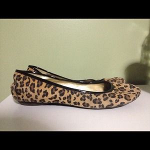 Cheetah print and patent merona flats