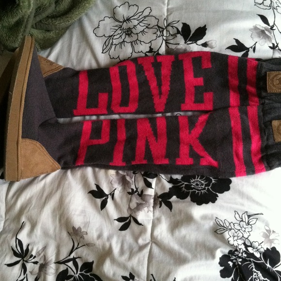 👢Victoria Secret/ Pink cloth boots