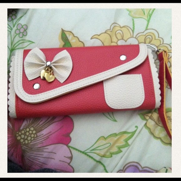 Pink and orange wallet bundle with dress
