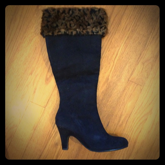 Aerosoles fur boot with heel