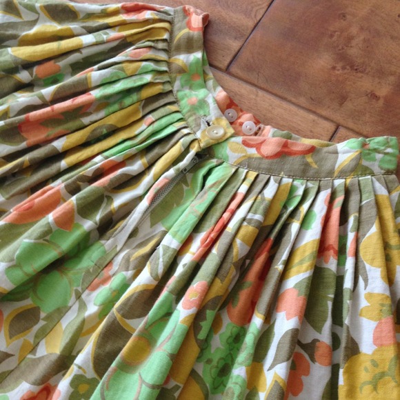 Vintage Pastel Floral High Waisted Hippie Skirt - Picture 3 of 4