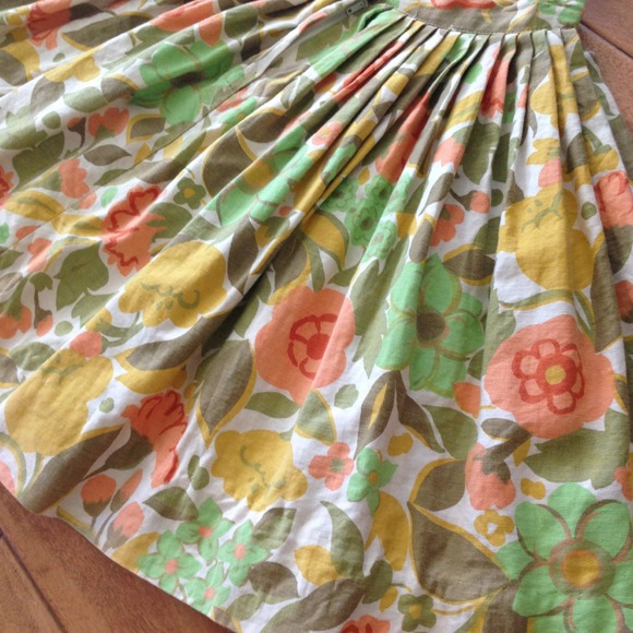 Vintage Pastel Floral High Waisted Hippie Skirt - Picture 4 of 4