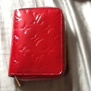 Original LV wallet, monogram vernis, pomme d'amour