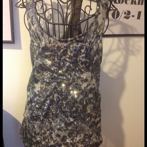 Sequin Cheetah Tank Top - Picture 2 of 2