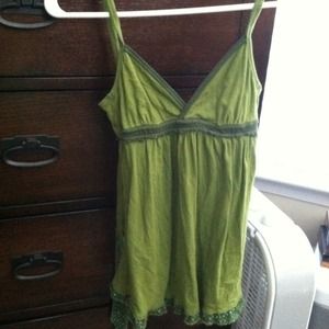 Green Tank w/ Tie Back