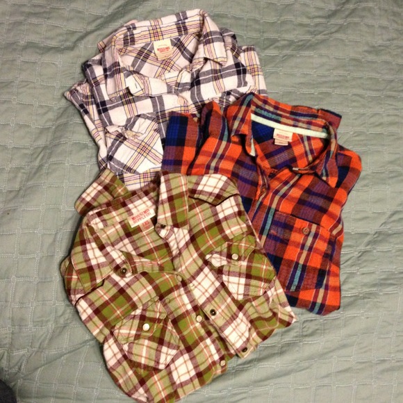 Three Flannel Button Up Bundle