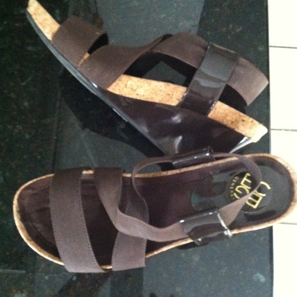Bcbg size 8 brown/cork shoes