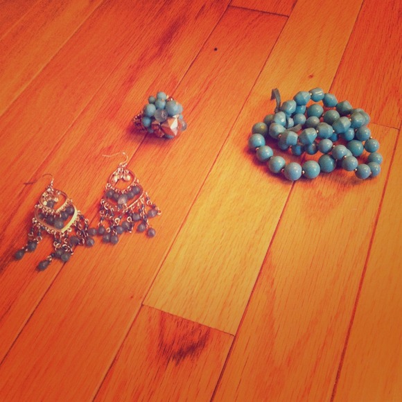 earrings, 3 piece bracelet & ring. BUNDLE