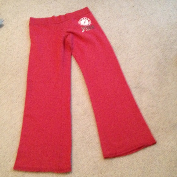 VS Pink flare leg sweats & blue tank