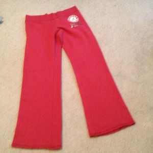 VS Pink flare leg sweats & blue tank