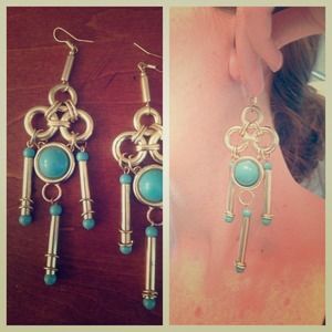 Gold dangle earrings