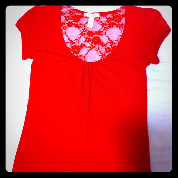 Brand New Red Lace Top - Picture 1 of 3