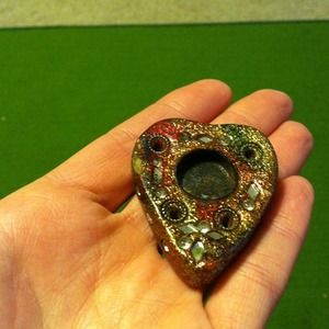 Incense holder with tiny mirrors