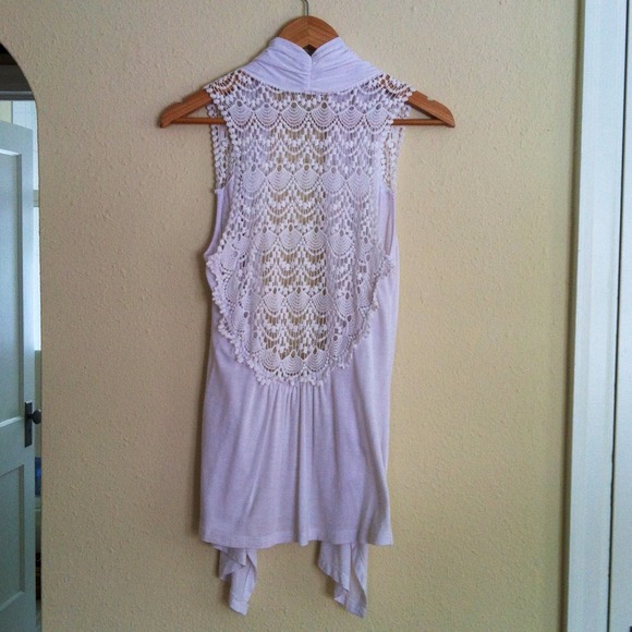 White Crochet Vest
