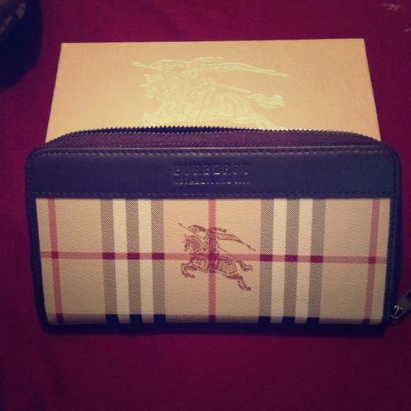 Designer inspired plaid wallet