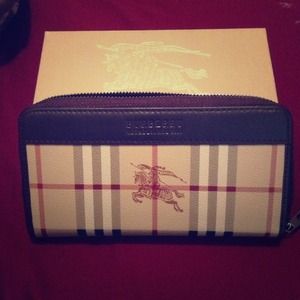 Designer inspired plaid wallet