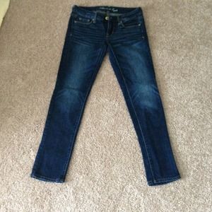 American eagle skinny jeans dark blue