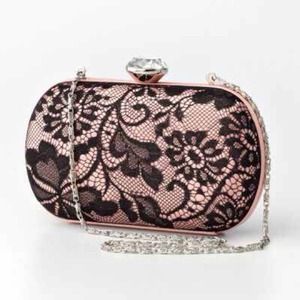 Pink Lace Clutch