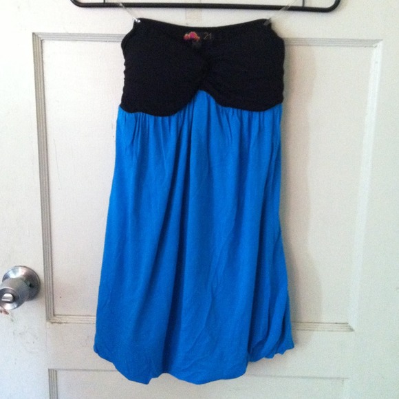 💲Sold💲Black & blue tube top dress