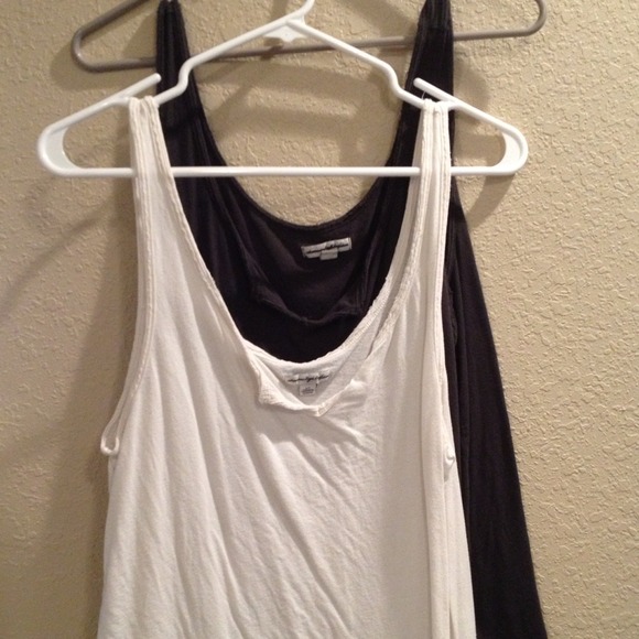 White and charcoal tanks