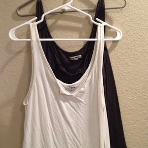 White and charcoal tanks