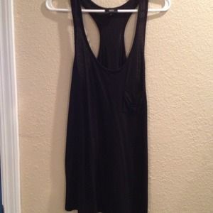Black razor back tank