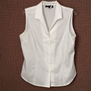 White button down blouse