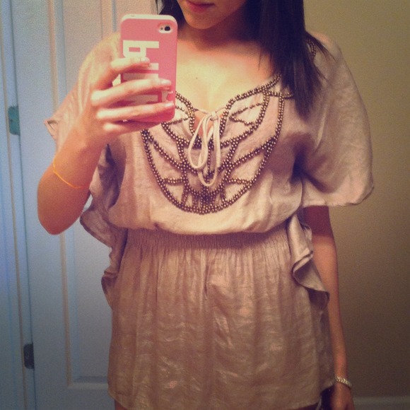 Gold/beige top