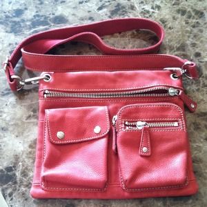 ❌❌traded❌❌ Fossil cross body red bag
