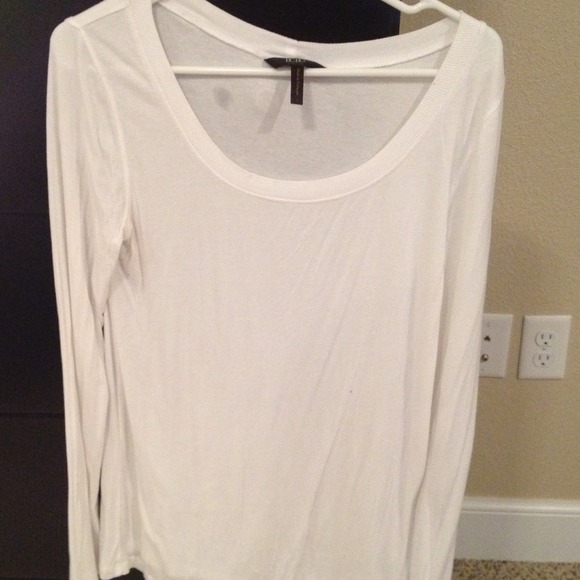 BCBG Long sleeve white shirt