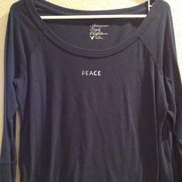 Navy blue peace half sleeve