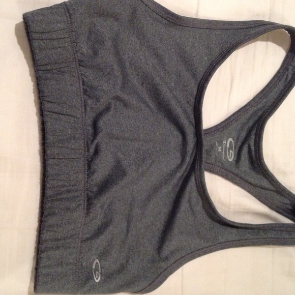 Gray sports bra