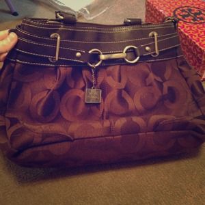 Brown Coach Inspired tote