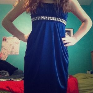 🎀Reduced🎀Strapless Navy Blue Dress